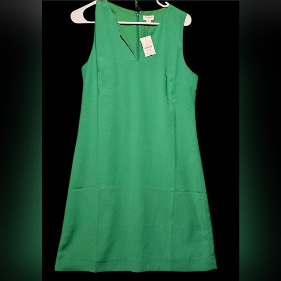 J.Crew NWT Elegant Green Sleeveless Dress Size 8 PTP 19 - Picture 2 of 4
